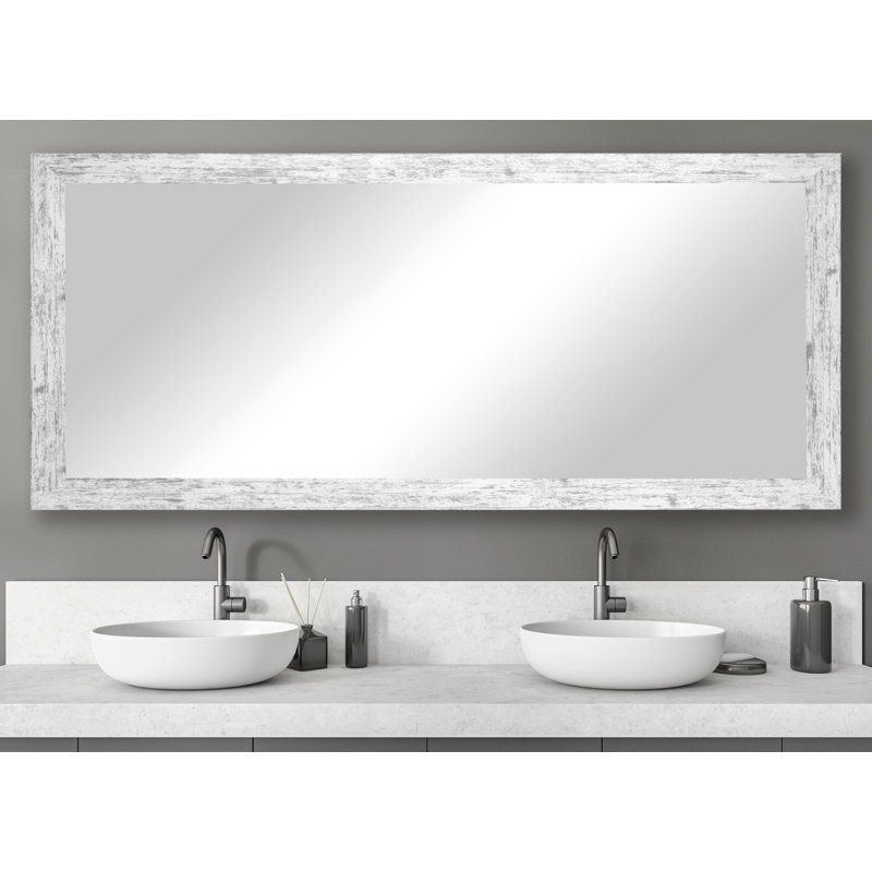 Miroir de salle de bain patiné, 33 po x 76 po