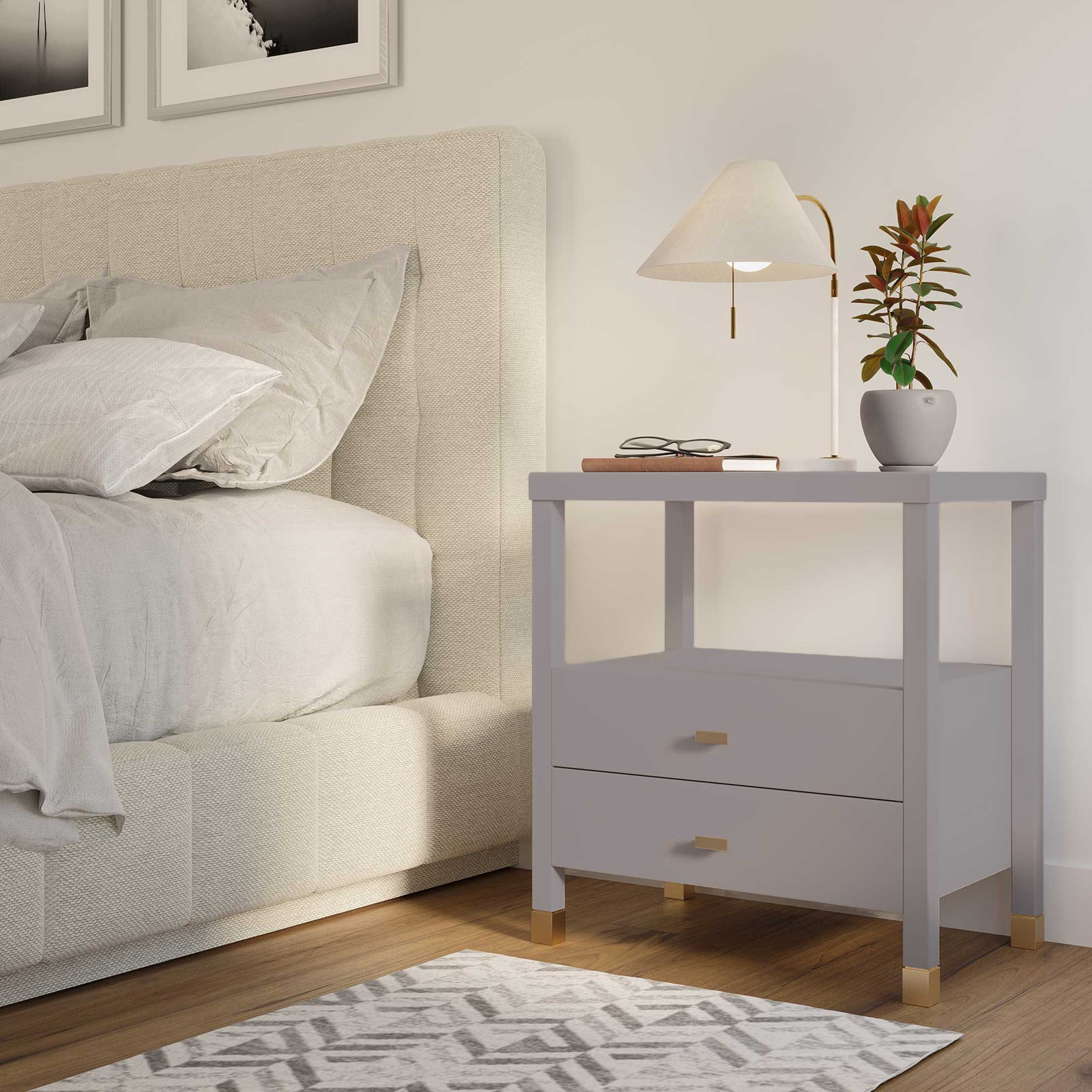 Francisca Nightstand, Dark Gray
