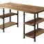Table de bureau vintage 1 pièce avec 4 tablettes ouvertes