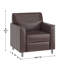 Chaise Adrey LeatherSoft avec structure aux coutures épurées-133597928-133597933