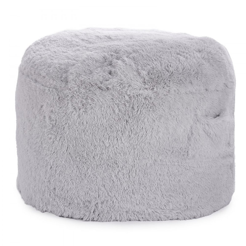 Bean Bag Bed Chair, Convertible Chair from BeanBag to Lounge or Mattress, Gaint Bean Bag Chair Bed with Washable Cover for Adults, Fluffy Plush, Foam Filling and Side Pocket, Grey(Full Size)