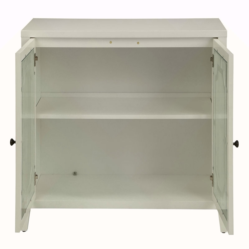 Console blanche avec 2 portes