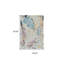 Tapis abstrait délavé beige et bleu 5 pi x 8 pi