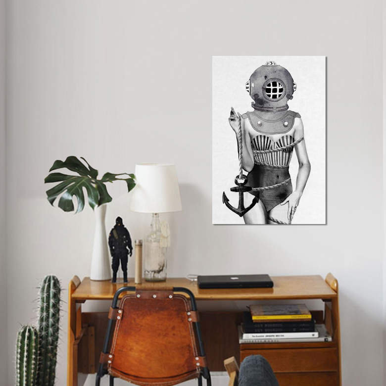« sunken » par isabelb rome, impression sur toile tendue, H 40 po x l 26 po x P 1,5 po, Pas de tapis, Toile tendue