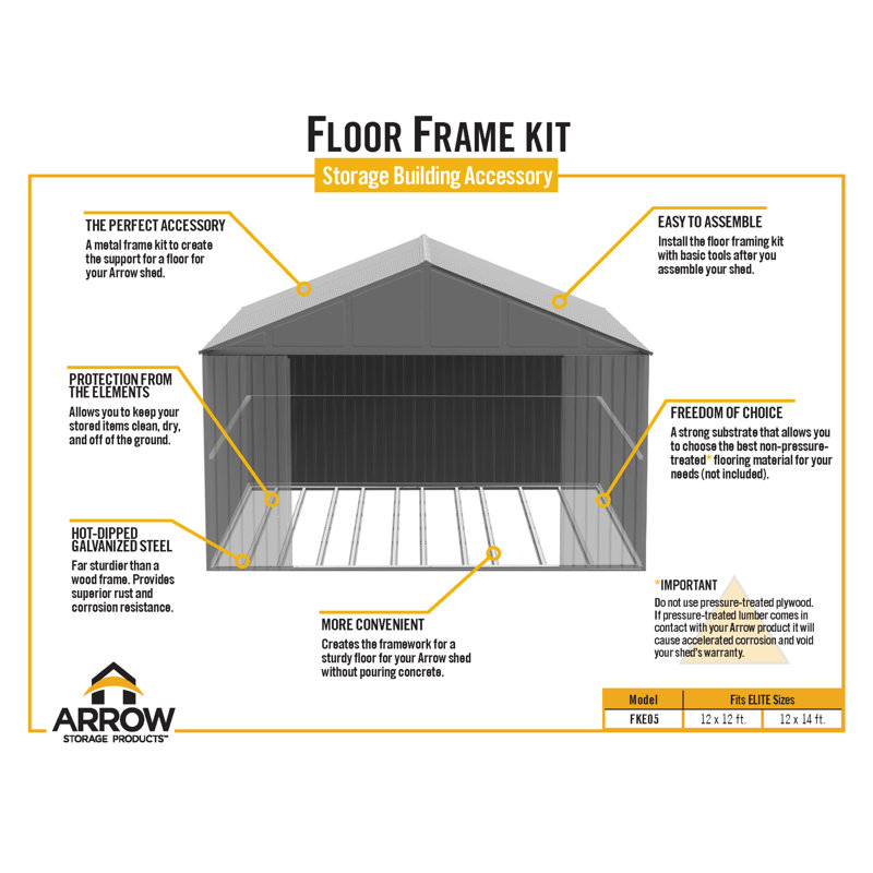 Galvanized Steel Floor Frame Kit for Large Sheds