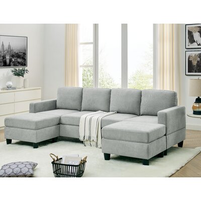 101" Wide Modular Sofa & Chaise with Ottoman
