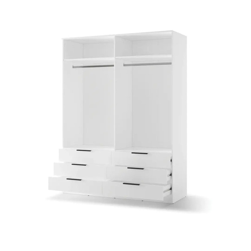 Manufactured Wood Wardrobe, White