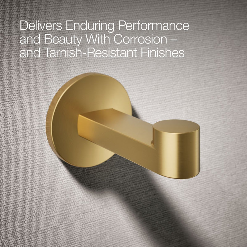 Components™ Robe Hook, Vibrant Brushed Moderne Brass
