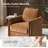 Nicha 31.25W" Modern Down-filled Solid Wood Swivel Barrel Chair-677487699