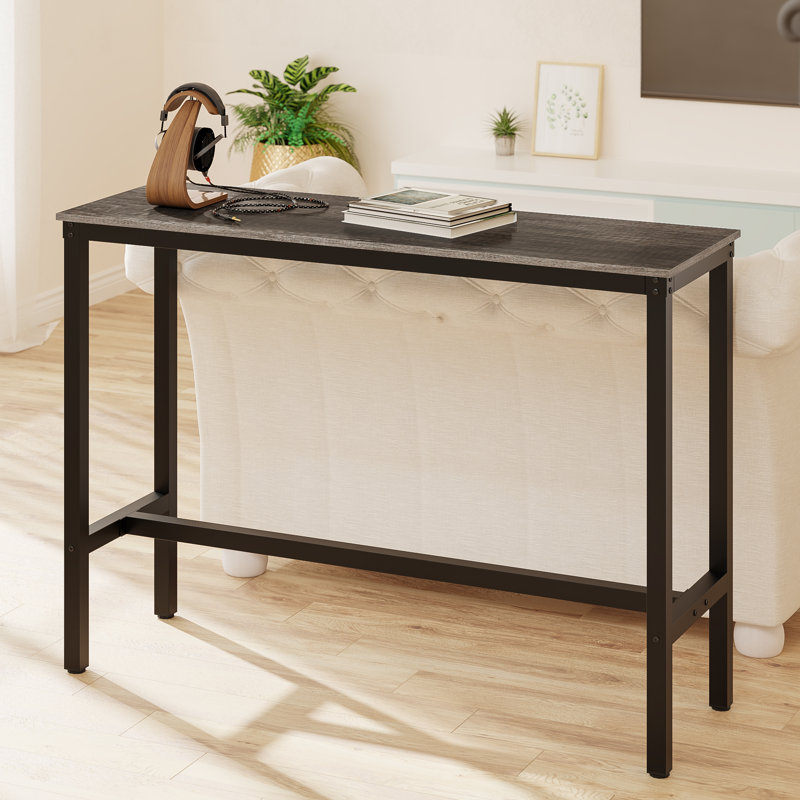 Table de salle à manger à hauteur de comptoir Amner, Chêne noir, H 39,37 po x L 55,11 po x l 17,71 po