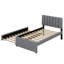 Lit plateforme tapissier avec lit gigogne-1948267935