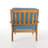 Club Chair - Wood Outdoor Relax Chair, Thick Padding For Comfort, Water- Cover Fabric, 32.50" X 27.38" 30.82 Frame Comfortable Padding, Upholstery,