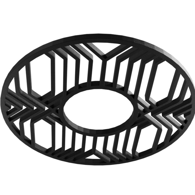 Médaillon de plafond de 24 po x 24 po x P 8 3/4 po x P 3/4 po Empire, H 24 po x l 24 po x P 0,75 po, Noir