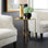 Modern History Glass End Table