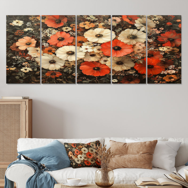 Rockland - assortiment de bouquets d'automne, symphonie V - art mural assorti - ensemble de décorations murales traditionnelles