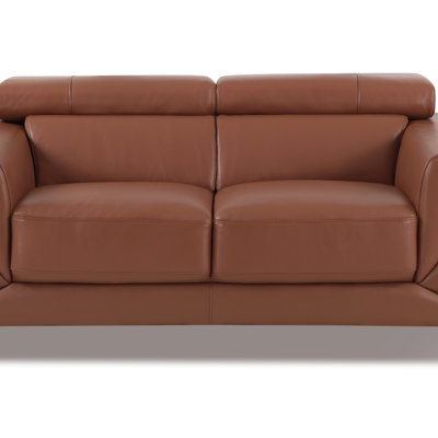 Global United Top Grain Italian Leather  Loveseat