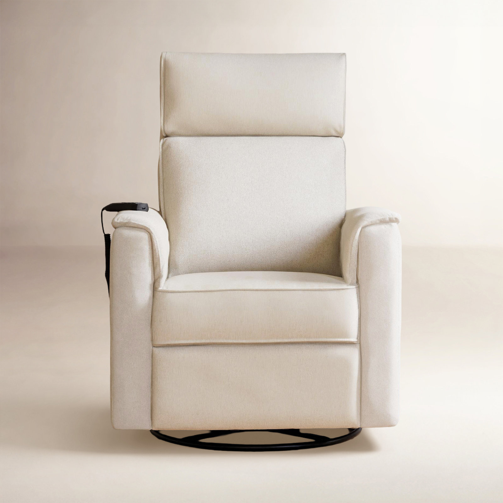 Willa Swivel Glider, Performance Cream Eco-Weave