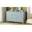 Buffet à motif ondulé - 3 tablettes réglables, 3 tiroirs et portes à fermeture en douceur, console de rangement avec poignées en métal, convient pour le bureau, le couloir et le salon, 3 couleurs-2124513473