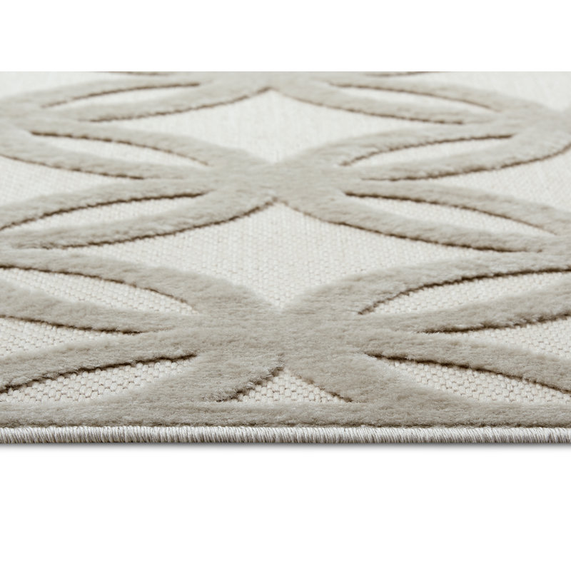Iconic Cream/Beige Rug, Rectangular 133 x 190cm