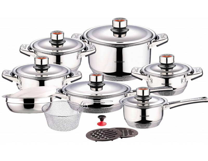 18 - Piece Stainless Steel Cookware Set