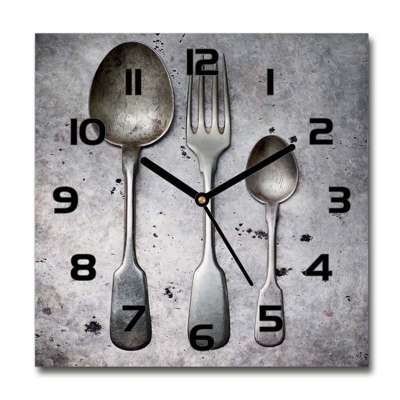 Hartmunn Glass Wall Clock, Black