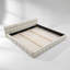 California King Upholstered Bed Frame with Chenille Fabric and Headboard