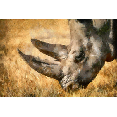 Rhino - Wrapped Canvas Painting