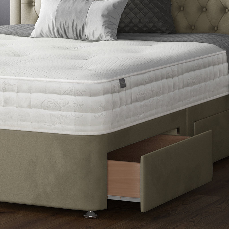 Urbank Divan Bed Base, Coffee, Single (3'), 2 Left Drawers
