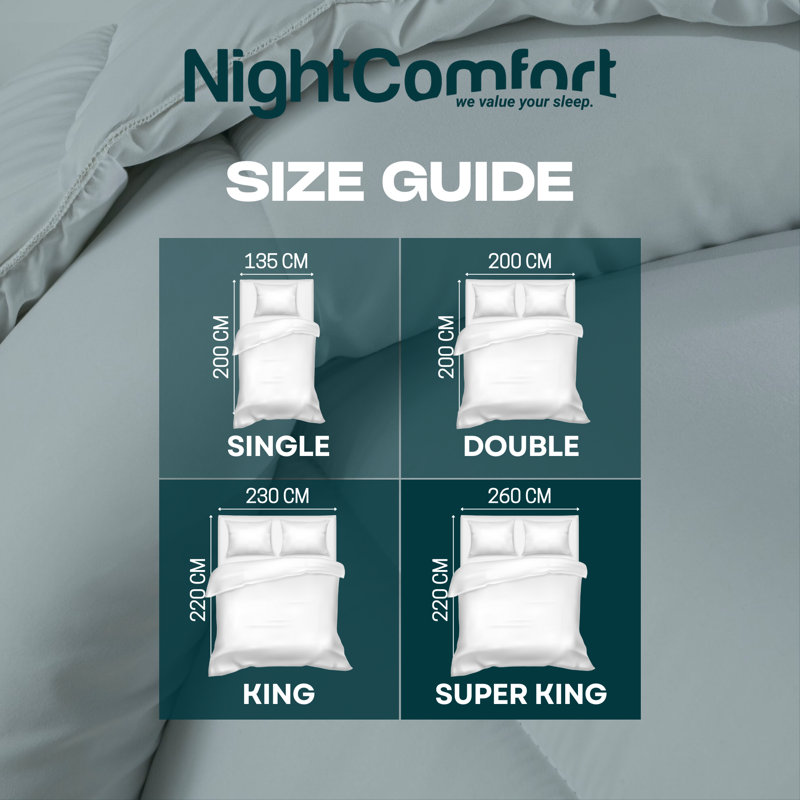 Night Comfort Climate Control All Season Microfibre 10.5 Tog Duvet, Kingsize