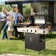 MELLCOM 3 - Burner Countertop Liquid Propane Gas with Side Burner
