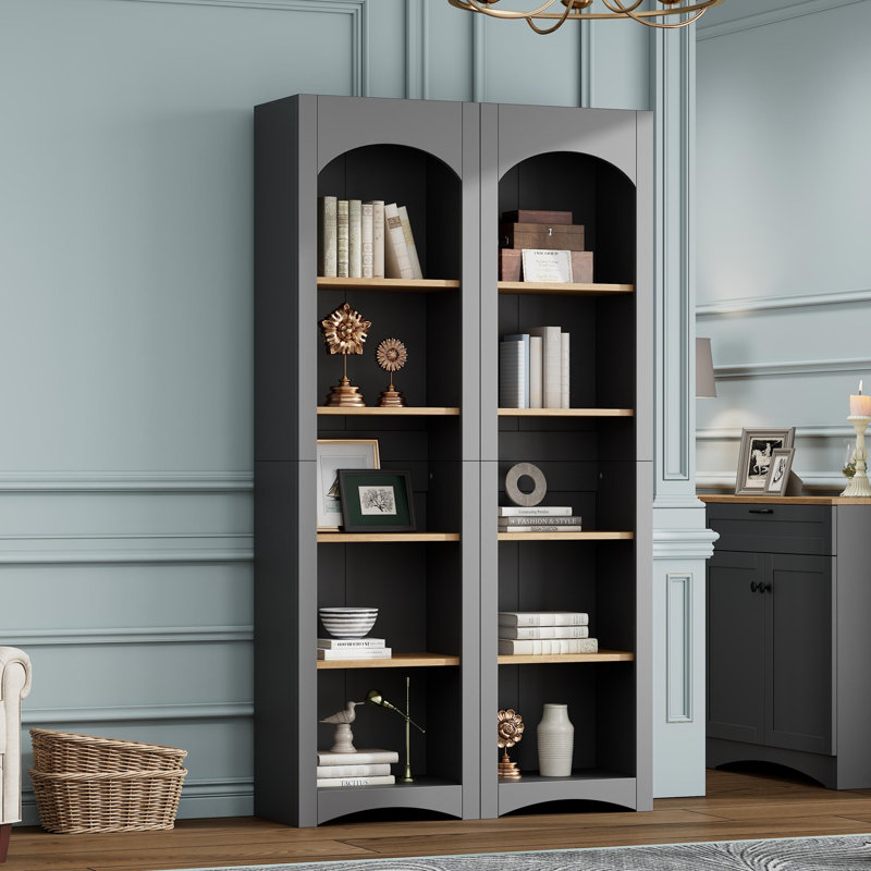 Bibliothèque autoportante à 5 niveaux, Gris