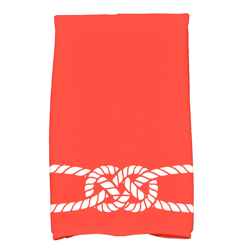 Hancock Tea Towel Kitchen Towel, Red/Orange