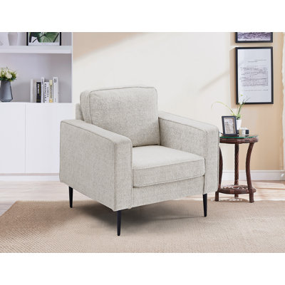 Koah 33.07'' Wide Tufted Chenille Armchair -  Latitude RunÂ®, 5650E74D21AF412DBB6B2EE995DF1B3A