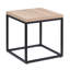 Table de bout avec table de bout, table de chevet carrée en bois et métal, petite table de bout avec rangement, pour la chambre à coucher du salon, chêne naturel