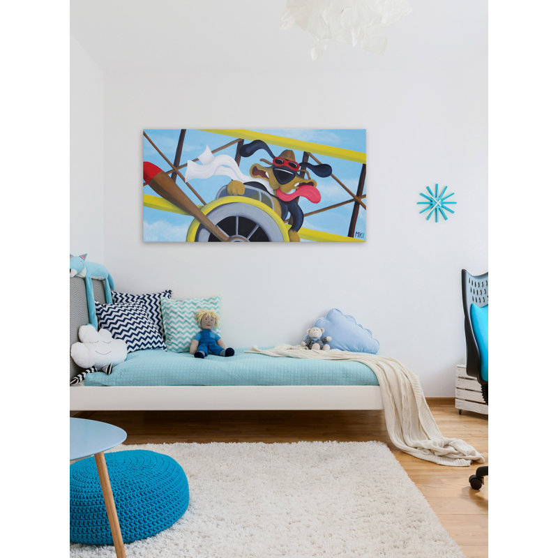 « fly garçon », reproduction d’art sur toile tendue, H 22,5 po x l 45 po x P 1,5 po