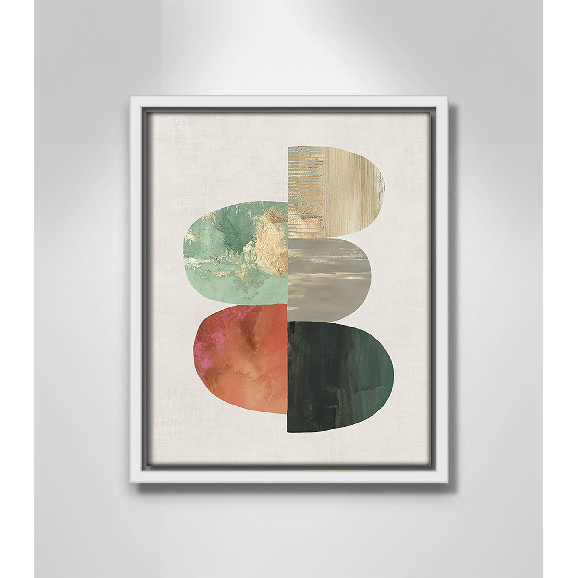 Evolving Energy I - Painting Print, 11.5" H x 9.5" W, White, Picture Framed Canvas