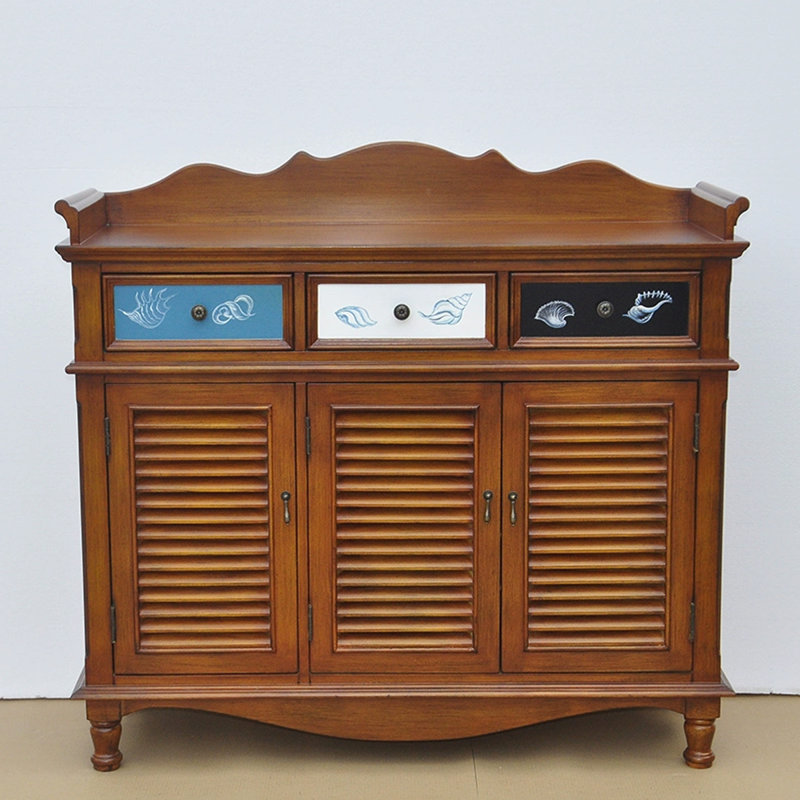 Brown Solid Wood Shoe Storage Bench
