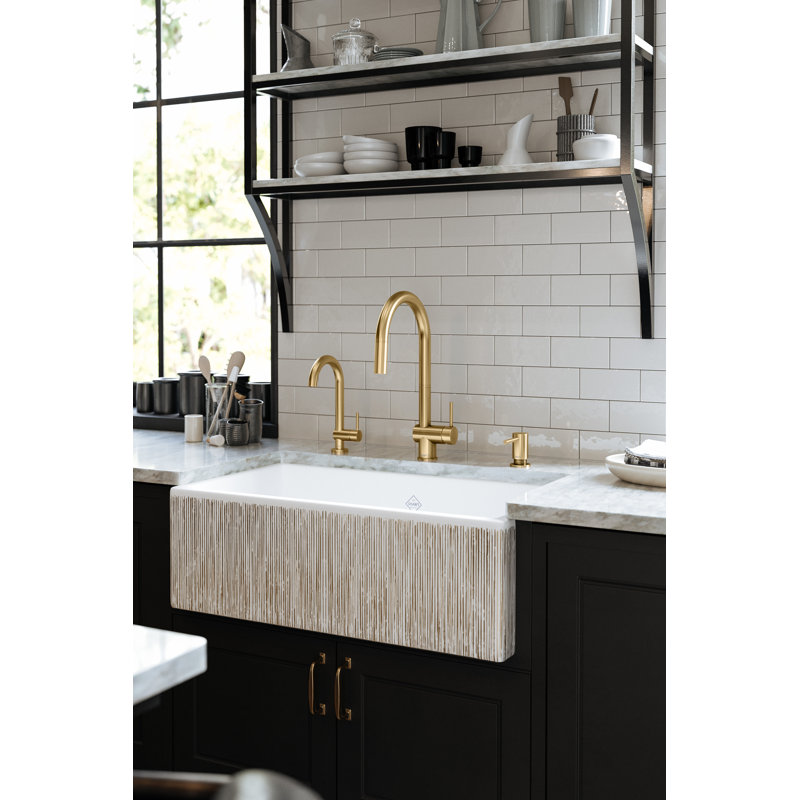 Azure 1.2 GPM Hot or Cold Water Dispenser with Brass Handle, Brushed Gold