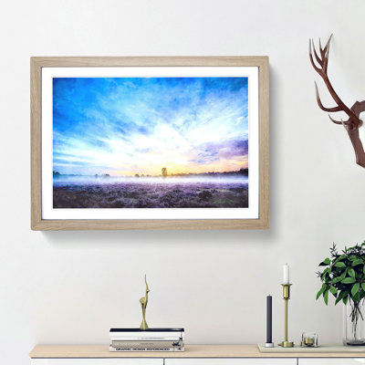 Field of Heather in the Netherlands - Picture Frame Graphic Art Print