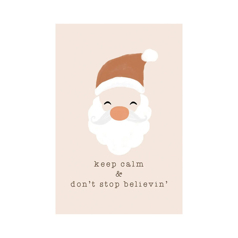 Keep Calm & Don'T Stop Believing by Orara Studio - Wrapped Canvas Gallery-Wrapped Canvas Giclée, 20.32 cm H x 30.48 cm W