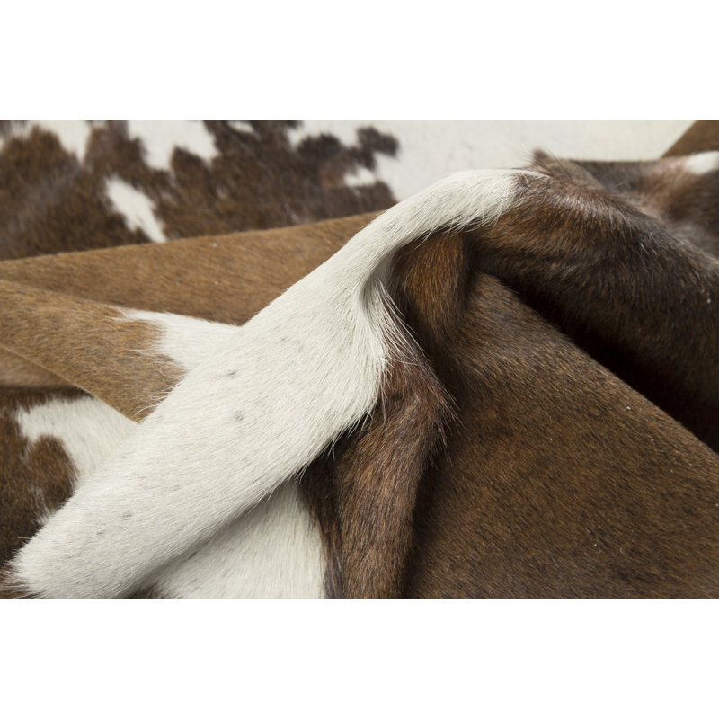 Abhinav Performance Cowhide Indoor Rug, 6' x 6'