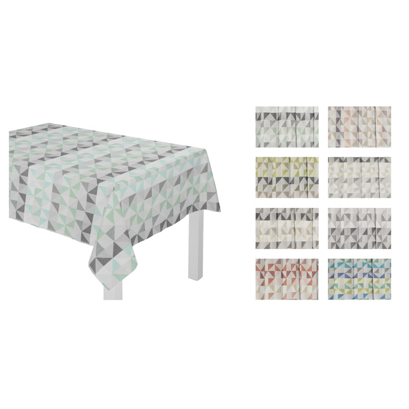 Gareth Tablecloth, 120cm W x 120cm L, Brown, grey and beige