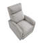 Fauteuil inclinable moderne à dossier poussoir gris clair en velours côtelé moelleux et confortable pour salon en bois massif 1pc-1900539988