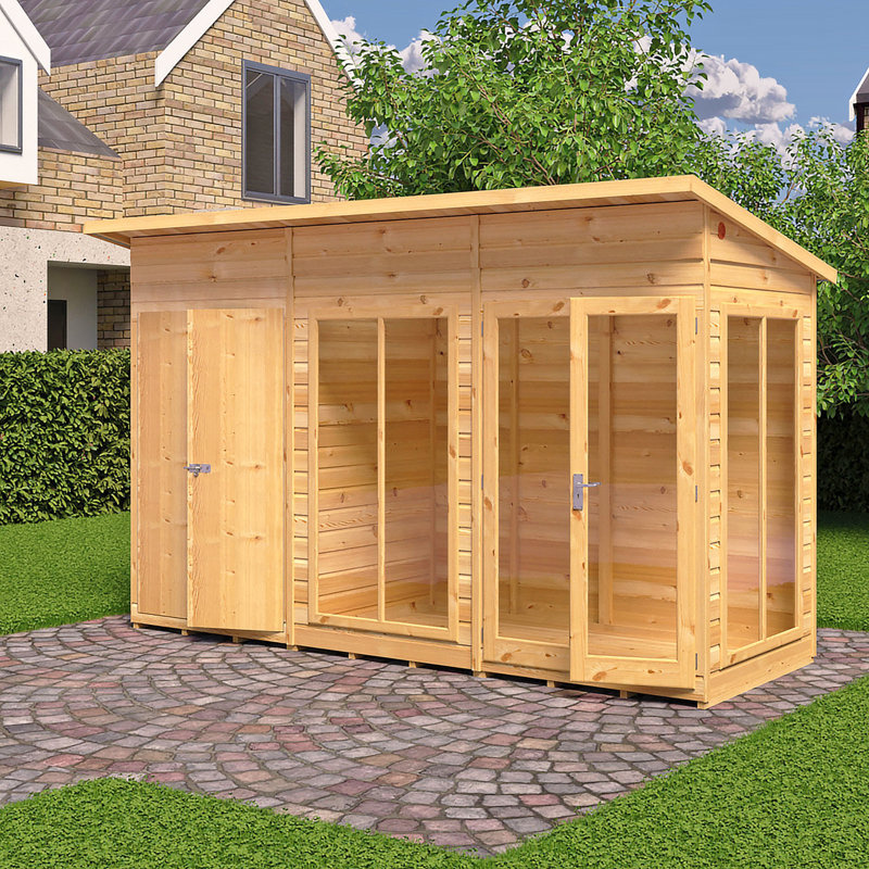 Lela 12 x 4 ft Summerhouse with Storage Shed