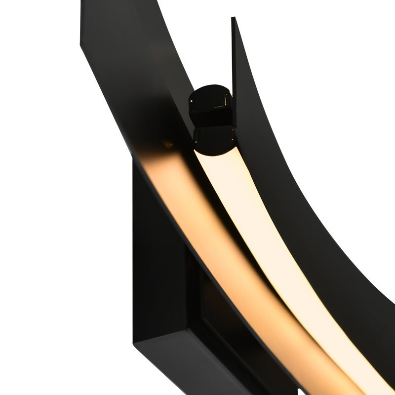 Luminaire de meuble-lavabo moderne 36 po à DEL noir pour salle de bain, salle d'eau, couloir - DEL intégrée, aucune ampoule requise - certification BACL avec garantie de 3 ans