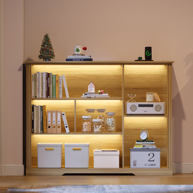 101.6cm H x 120cm W Bookcase, Oak
