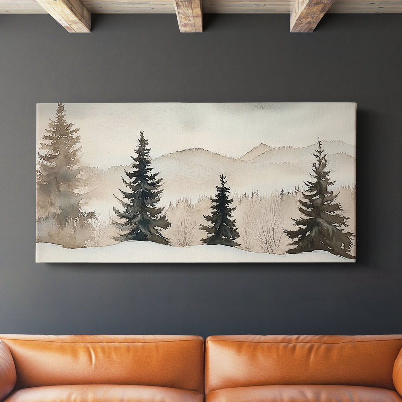 Série paysage - XLV III - Toile tendue avec châssis - Prêt à accrocher, H 24 po x l 48 po