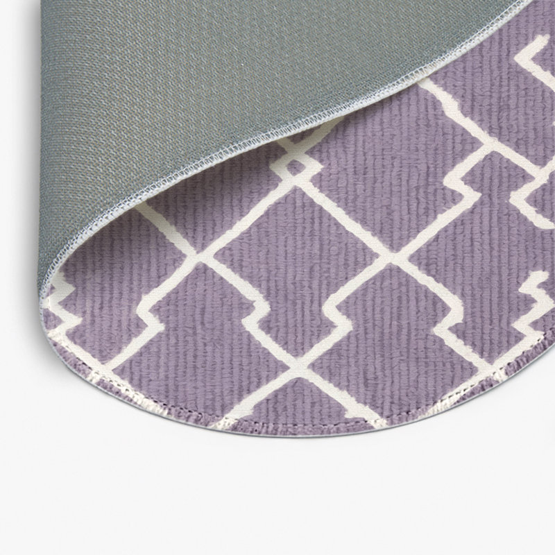 Tapis intérieur et extérieur rose Trellis, Rond 5 pi