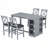 Counter Height Dining Table Set with Upholstered Dining Chairs for 4-1157726587-1157726584