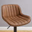 Swivel Upholstered Adjustable Height Counter Stool with Metal Frame-1142833486